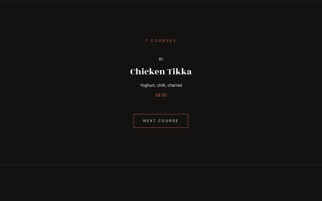 Agni Progressive restaurant website design