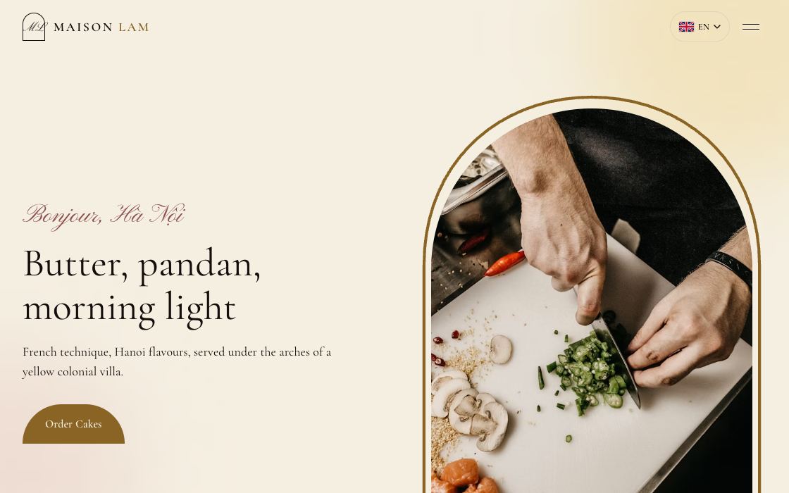 Maison Lam restaurant website design